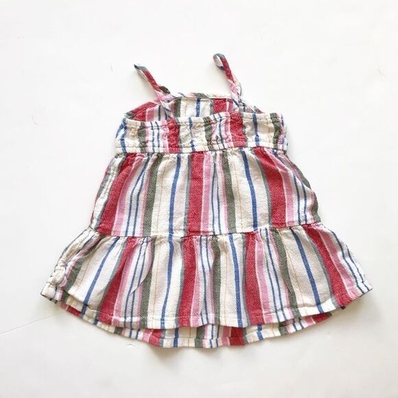 Old Navy striped linen blend dress EUC 18-24m - Picture 4 of 4